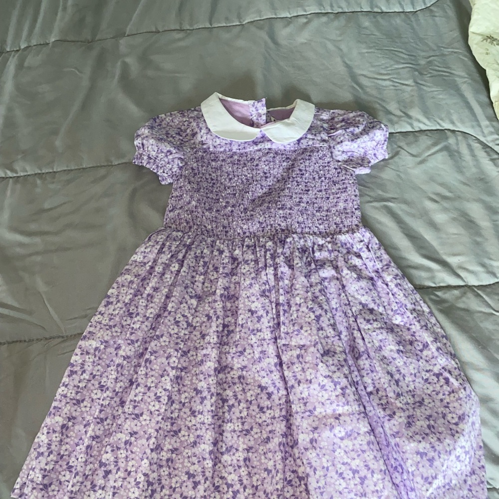 Janie and Jack Purple Floral Kids Dress